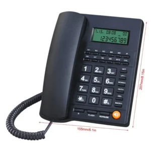 Corded Landline Phone Big Button Landline Phones with Caller Identification Fixed Telephone for Office Hotel - Image 7