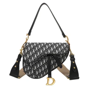 Fashion Europe and the United States and the United States Studded Shoulder Crossbody Bag Embroidery Semi-circle Saddle Handbag - Image 6