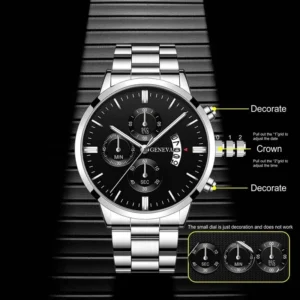 Fashion Men Watch Luxury Calendar Quartz Wrist Watch Business Watches Man Clock Male Bracelet Wristwatch - Image 3