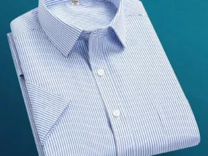 Summer thin men's business social short-sleeved shirt professional formal striped casual non-ironing breathable shirt slim fit