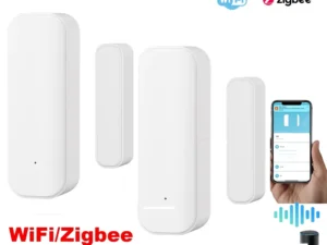 Tuya WiFi or Zigbee Window Door Sensor With Battery Smart Home Security Alarm System Voice Control Via Alexa Google Home Smart