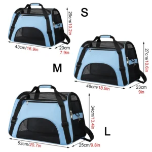 Cat Dog Carrier Soft-Sided Pet Travel Carrier Breathable Mesh Small Dog Cat Outdoor Tent Carrier Outgoing Pets Handbag - Image 6