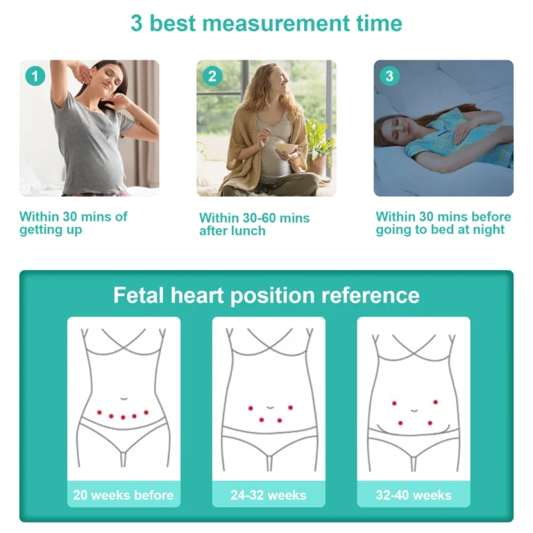 ziqing Doppler Fetal Heartbeat Detector Baby Care The Device Listen Heart Beat Fetal Pregnancy Ultrasound Rate Detection bebey - Image 7