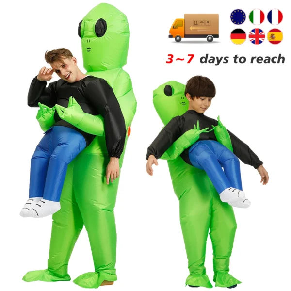 ET-Aliens Inflatable Costume Scary Monster Cosplay For Adult Kids Thanksgiving Christmas Party Festival Stage Children Clothing - Image 5