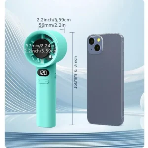2025 New Portable Hand Fan 120 Wind Speeds, Mini Handheld Fan, USB Rechargeable Personal Highspeed Fans, Electric Eyelash Fan - Image 5
