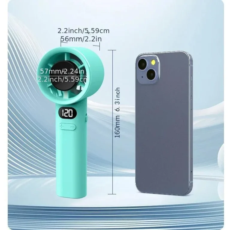2025 New Portable Hand Fan 120 Wind Speeds, Mini Handheld Fan, USB Rechargeable Personal Highspeed Fans, Electric Eyelash Fan - Image 5