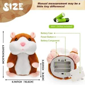 Learn To Imitate Talking Little Hamster Animal Plush Funny Toy Talking Nod Hamster Doll Soothing Crying Baby Toy Kids Gift - Image 4