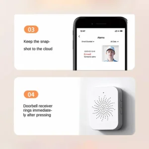 Tuya WiFi Video Doorbell Smart Home Door Bell Wireless Rechargeable Battery Outdoor HD Camera Two-Way Audio Visual Doorbell - Image 4