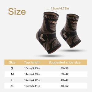 1 PC Men's Women's Outdoor Sports Knitting Elastic Copper Ankle Protection, Ankle Sprain Protection, Ankle Wrist Daily Exercise - Image 7