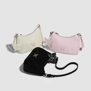 Guangzhou Women's Pure Desire Sweet Heart Butterfly Underarm Bag 2024 High-end Feel Commuting Shoulder Slant Cross Bag Trendy - Image 5