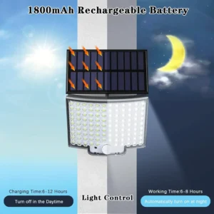 New 106/160 LED Solar Motion Light Outdoor Separate Panel Solar Flood Lights 3 Modes for Garden Garage Waterproof Wall Lights - Image 5