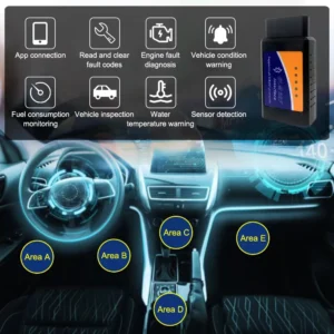 ELM327 V2.1 OBD2 Scanner Bluetooth Car Diagnostic Tool For Android /IOS Code Reader Automotive Fault Detector - Image 3