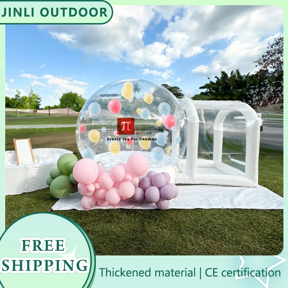 ​Inflatable Bubble House Kids Play Tent with Blower Transparent PVC Outdoor Dome for Birthday Party Trampoline Play & Gifts​