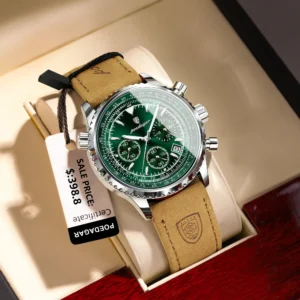 POEDAGAR Luxury Man Watch Quartz Waterproof Luminous Date Chronograph Leather Men Wristwatch Military Sports Men's Watches Reloj - Image 3