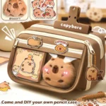 1Pc Large Capacity Pencil Case Flip Cover Stationery Pencil Bag Simple Stationery Storage bag School Office Supplies Stationery