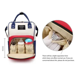 Large Capacity Canvas Mummy Bag Multifunctional Baby Bottle Thermal Insulation Travel Storage Bag Fashion Mummy Bag Hanging Bag - Image 3