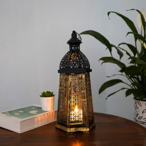 1PC Vintage Iron Lantern Decoration Candle Holder, Modern Farmhouse Wall Mounted Candle Lantern Decoration, Festive Decoration, - Image 5