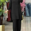 Ramadan Two Piece Sets Shirt Dress &Pants Women Muslim Suits Shirt Blouse Musulman Ensembles Moroccan Kaftan Islamic Dress Sets - Image 5