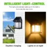 Solar-Powered Waterproof Outdoor Wall Light with Motion Sensor Tungsten Filament Garden Yard Decoration LED Lamp 3 Modes 1-4Pcs - Image 3