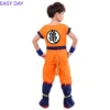 Kids Anime Son Goku Cosplay Costumes Krillin Training Clothes Superhero Outfits with Super Saiyan Wig Comic Con Party Costume - Image 4
