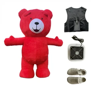 Giant inflatable costume teddy bear fur bear and brown bear costume adult walking mascot costume role-playing dress up party - Image 4