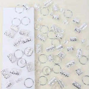 80pcs Dreadlock Hair Beads - Stylish Alloy Hair Accessories Loc Hair Jewelry for Braids for Girls and Women - Image 7