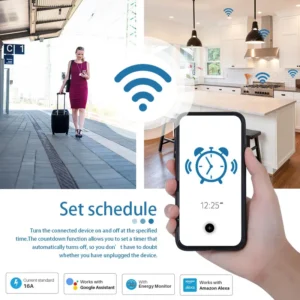 Smart Socket Adapter EU 16A/20A AC100-240V Wifi Smart Plug Power Outlet Alexa Google Home Voice Control Tuya Smart Life APP - Image 5