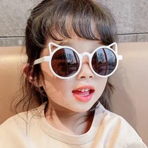 Girls Boys Cute Animal Cartoon Ears Sunglasses Outdoor Sun Protection Children Lovely Vintage Sunglasses Protection Classic Kids - Image 3