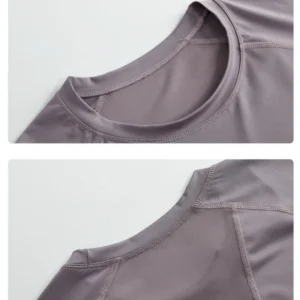 DRUR S-4XL Yoga Set Women Sport Shirts Gym Pants Set 2 Piece Short Fitness Tops Sweatpants Suit Female Summer Sportswear Outfit - Image 6