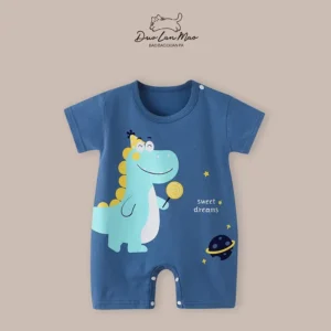 Baby Boys Summer Cartoon Dinosaur Rompers Cotton Thin Short Sleeve Little Boy Bodysuit Newborn Infants Jumpsuit New Costume - Image 3