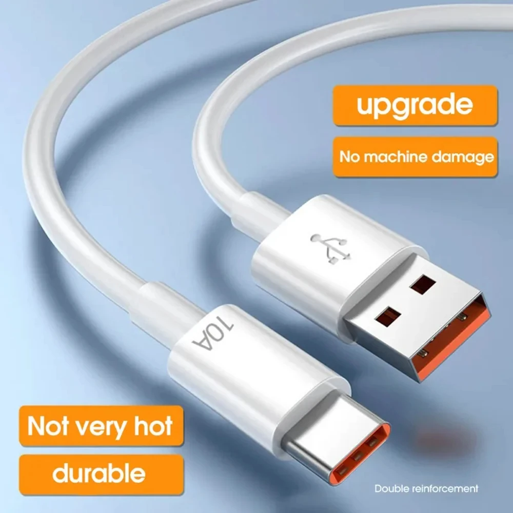 USB Type C Cable 10A Fast Charging Wire Mobile Phone USB Line For Huawei 30 Xiaomi redmi Samsung Poco f5 USB C Data Cable Cord - Image 3