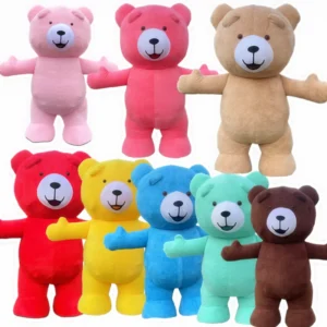 Giant inflatable costume teddy bear fur bear and brown bear costume adult walking mascot costume role-playing dress up party - Image 5