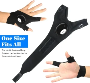 LED Half Finger Glove for Men Women Outdoor Waterproof Night Fishing Bait Cycling Running Flashlight Durable Fingerless Gloves - Image 6