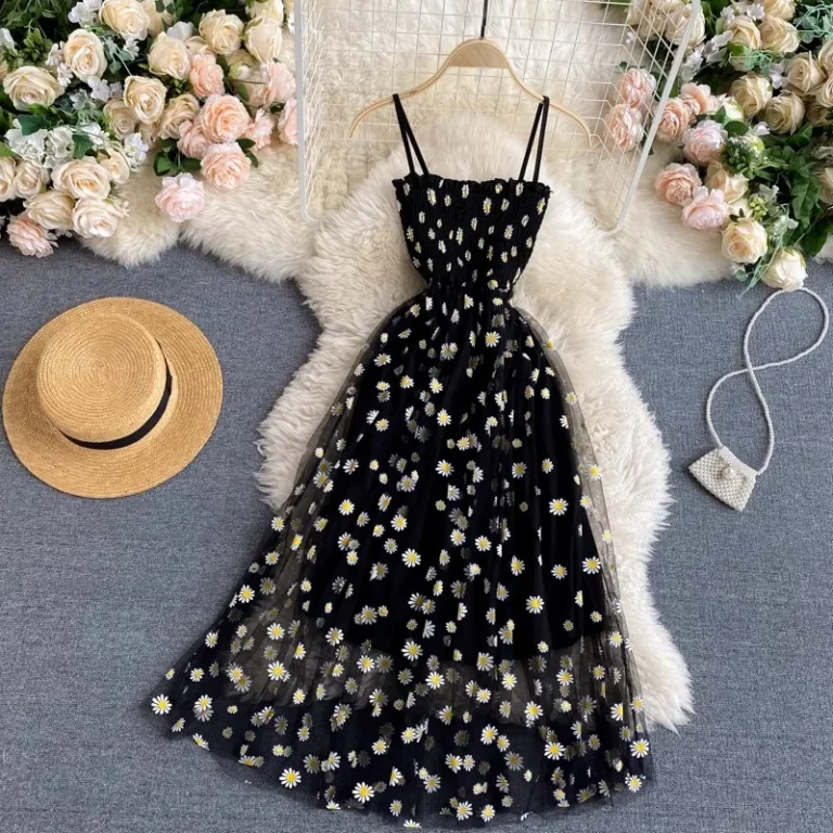 YuooMuoo Women Dress 2025 New Korean Fashion Floral Print Spaghetti Straps Mesh Party Dress Vacation Style Lady Beach Vestidos - Image 3