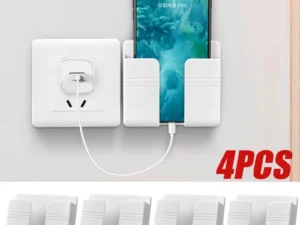 1-4pcs Wall Mounted Storage Box Multifunction Punch Free Organizer TV Remote Control DIY Mobile Phone Plug Charging Holder Stand