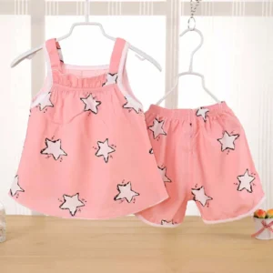 Summer Baby Dress 2Pcs Girls Fashion Infantile Sleeveless Dresses Set Cotton Children's Clothes Kids Clothing Princess Dress - Image 4