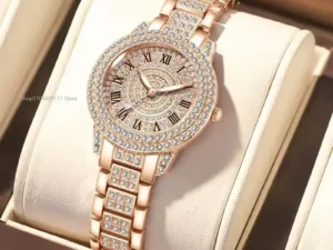 Luxury Women Shiny Bracelet Watches Fine Zircon Mechanical Lady Wristwatches Fashion Folding Watches Buckle Watch Reloj Mujer