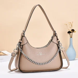 Fashionable Shoulder Handbag Women's Bag Stylish Single Chain Dumpling Bag Underarm Bag Soft Polyester Lining Zipper Closure - Image 5
