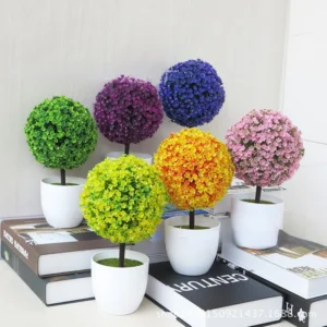 1pc Artificial Plants Bonsai Small Tree Simulation Plants Fake Flowers Table Potted Ornaments Home Decoration Hotel Garden Decor - Image 4