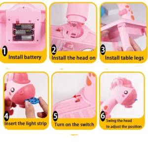 Children led projector drawing table toy painting set table educational board learning tools painting toys for children - Image 5