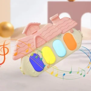 Baby Gym Puzzle Playmat Music Rack Play Mat Flash Piano Keyboard Activity Carpet Early Educational Toys For Infant 0 12 Months - Image 3