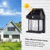 Solar-Powered Waterproof Outdoor Wall Light with Motion Sensor Tungsten Filament Garden Yard Decoration LED Lamp 3 Modes 1-4Pcs - Image 7