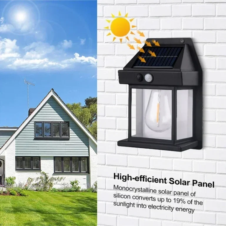 Solar-Powered Waterproof Outdoor Wall Light with Motion Sensor Tungsten Filament Garden Yard Decoration LED Lamp 3 Modes 1-4Pcs - Image 7