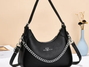 Fashionable Shoulder Handbag Women's Bag Stylish Single Chain Dumpling Bag Underarm Bag Soft Polyester Lining Zipper Closure