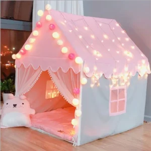 Portable Kids Tent Children's Tent Folding Tipi Baby Play House Large Girls Pink Princess Party Castle Child Room Decor Foldable - Image 6