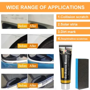 Car Scratch Remover Car Polishing Paste With Sponge Car Body Paint Care Remove Scratch Repair Broken Paint Smooth Car Body - Image 4