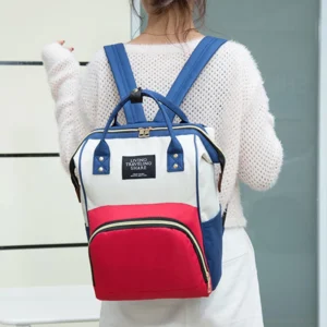 Large Capacity Canvas Mummy Bag Multifunctional Baby Bottle Thermal Insulation Travel Storage Bag Fashion Mummy Bag Hanging Bag - Image 6