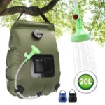 1PCS 20L Outdoor Camping Shower Bag Solar Heated Portable Bathing Bag Use Durable PVC Quick Heat-Up Outdoor Bath Water Bag