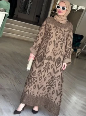 Ramadan Eid Muslim Women Print Dress Jalabiya Arabic Long Robe Abaya Dubai Saudi Vestidos Morocco Kaftan Abayas Modest Dresses - Image 3