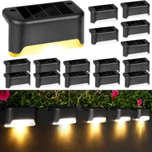 4/16Pack LED Solar Stair Light Lamp Waterproof Passage Courtyard Guardrail Step Night Light for Outdoor Garden Borders Terrace - Image 7